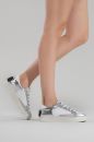 Kadın Sneaker Taşlı Ayakkabı BEYAZ GUMUS OG242005